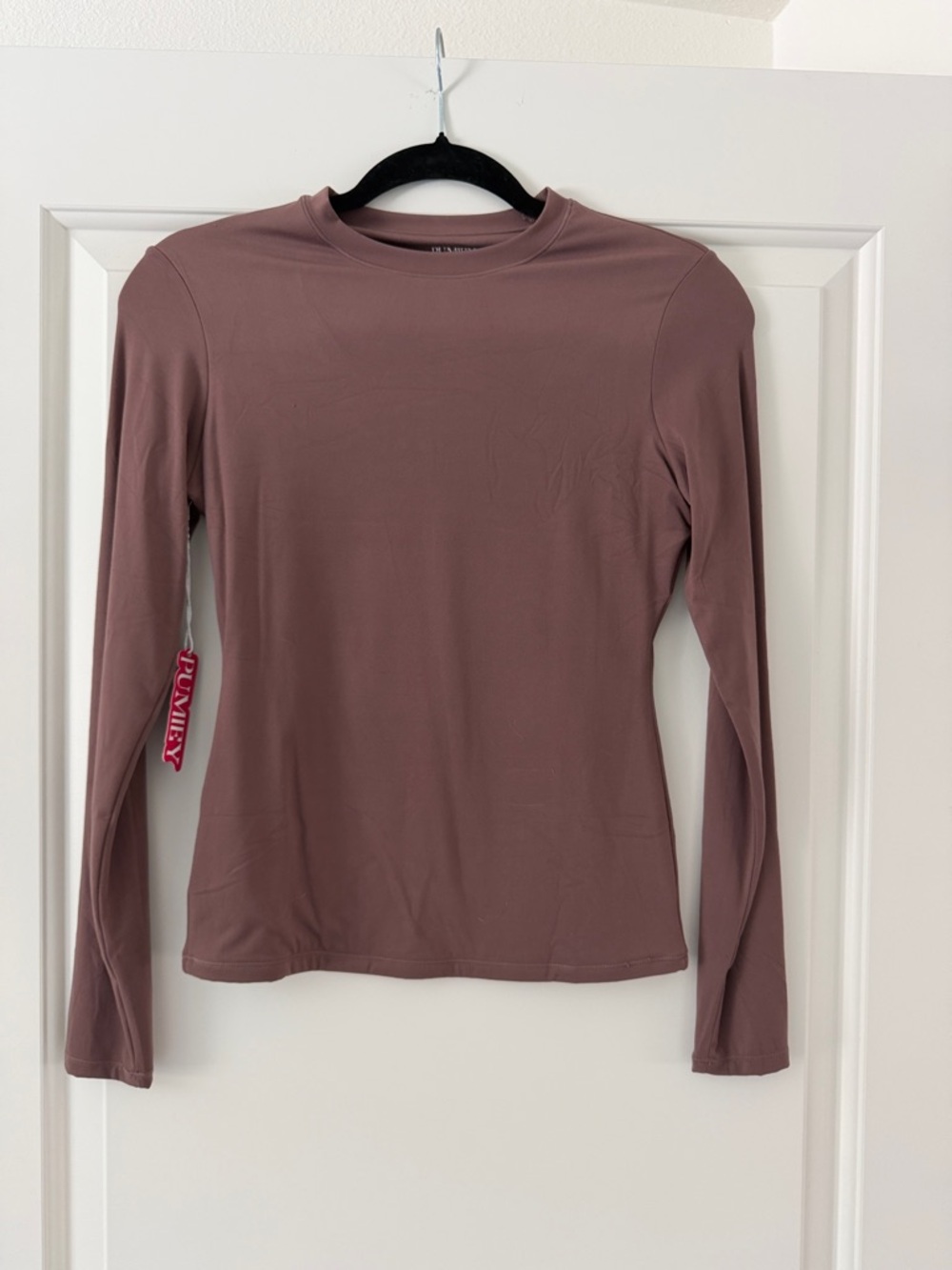 Long Sleeve Crewneck Top in Mauve